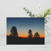 In Love Memory Service Einladung Sierra Sunrise (Stehend Vorderseite)