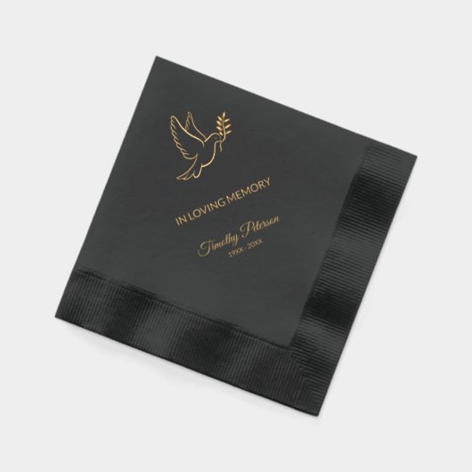 In Love Memory Servietten Mit Folie (Links)