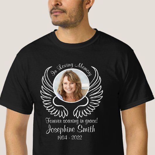 In Love Memory Shirt mit Wings Foto Template