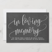 In Love Memory Sign - Lieblicher Kalligrafie Chalk (Vorderseite)