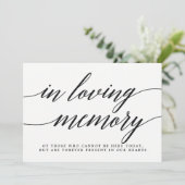 In Love Memory Sign - Modern Script (Stehend Vorderseite)