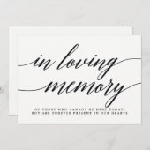 In Love Memory Sign - Modern Script (Vorne/Hinten)