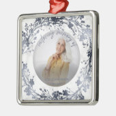 In Love Memory Silver Foil Foto Memorial Ornament Aus Metall (Links)