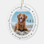 In Love Memory Silver Gray Keepake Pet Memorial Keramik Ornament (Links)