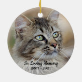 In Love Memory Simple Modern Foto Pet Memorial Keramik Ornament (Hinten)