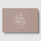 "In Love Memory" Skript-Schriftart Beerdigung beib Gästebuch (Vorderseite)