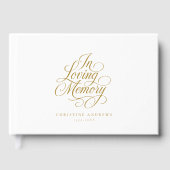 "In Love Memory" Skript-Schriftart Beerdigung beib Gästebuch (Vorderseite)