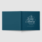 "In Love Memory" Skript-Schriftart Beerdigung beib Gästebuch (Voll)
