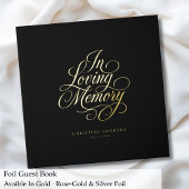"In Love Memory" Skript-Schriftart Beerdigung beib Gästebuch