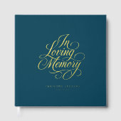 "In Love Memory" Skript-Schriftart Beerdigung beib Gästebuch (Vorderseite)