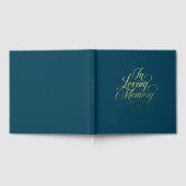 "In Love Memory" Skript-Schriftart Beerdigung beib Gästebuch (Voll)