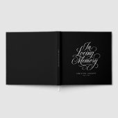 "In Love Memory" Skript-Schriftart Beerdigung beib Gästebuch (Voll)
