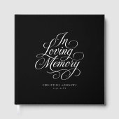 "In Love Memory" Skript-Schriftart Beerdigung beib Gästebuch (Vorderseite)