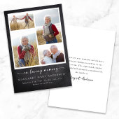 In Love Memory Slate Fotos Beerdigung Beileid Dankeskarte