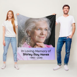 In Love Memory Stardust Memorial Foto Blanket Fleecedecke