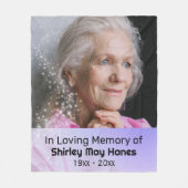 In Love Memory Stardust Memorial Foto Blanket Fleecedecke (Vorderseite)