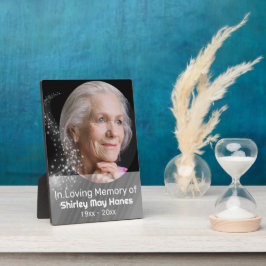 In Love Memory Stardust Memorial Oval Foto Fotoplatte