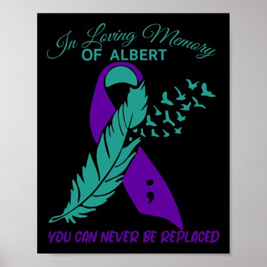 In Love Memory Suizidprävention Bewusstsein Poster (Vorne)