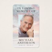 In Love Memory Sunset Memorial Prayer Card (Vorderseite)