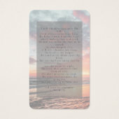 In Love Memory Sunset Memorial Prayer Card (Rückseite)