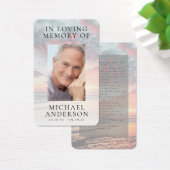 In Love Memory Sunset Memorial Prayer Card (Schreibtisch)