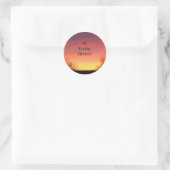 In Love Memory Sunset Runder Aufkleber (Tasche)