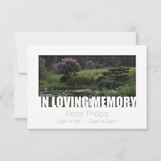 In Love Memory Template 6 Celebration of Life Einladung (Vorderseite)