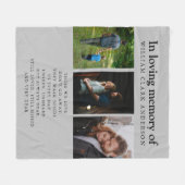In Love Memory Three Foto Gedicht Tribute Blanket Fleecedecke (Vorderseite (Horizontal))