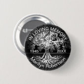 In Love Memory Tree of Life Button (Vorne & Hinten)