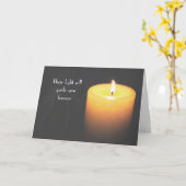 In Love Memory - Twin Loss Candle Karte (Gelbe Blume)