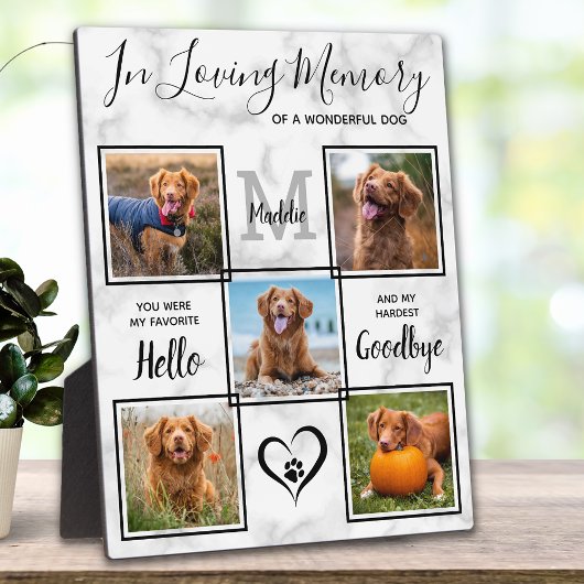 In Love Memory Unique 5 Foto Pet Memorial Fotoplatte