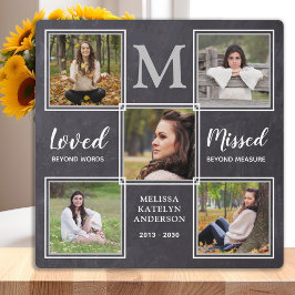 In Love Memory Unique Foto Collage Memorial Fotoplatte
