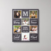 In Love Memory Unique Foto Collage Memorial Leinwanddruck (Vorderseite)