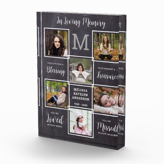 In Love Memory Unique Picture Collage Memorial Fotoblock (Rechts)