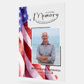 In Love Memory US Flag Funeral Memorial Acrylschild (Winkel)
