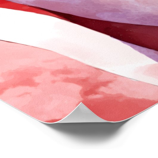 In Love Memory US Flag Funeral Memorial Poster (Ecke)