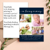 In Love Memory Vier Foto Collage Beerdigung Dankeskarte