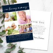 In Love Memory Vier Foto Collage Beerdigung Dankeskarte