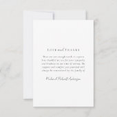 In Love Memory Vier Foto Collage Beerdigung Dankeskarte (Rückseite)