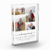 In Love Memory | Vier Fotos Beerdigung Beileid (Links)