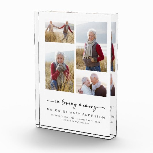 In Love Memory | Vier Fotos Beerdigung Beileid (Rechts)