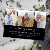 In Love Memory | Vier Fotos Beerdigung Beileid Dankeskarte