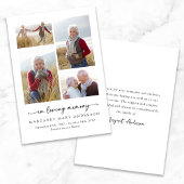 In Love Memory Vier Fotos Beerdigung Beileid Dankeskarte