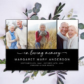 In Love Memory | Vier Fotos Beerdigung Beileid Dankeskarte
