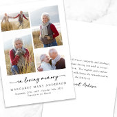 In Love Memory Vier Fotos Beerdigung Beileid Dankeskarte
