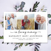 In Love Memory Vier Fotos Beerdigung Beileid Dankeskarte