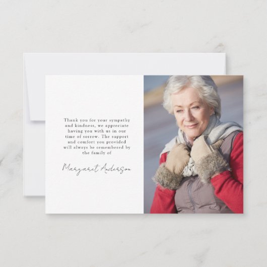 In Love Memory | Vier Fotos Beerdigung Beileid Dankeskarte (Rückseite)