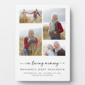 In Love Memory | Vier Fotos Beerdigung Beileid Fotoplatte (Vorderseite)