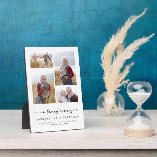 In Love Memory | Vier Fotos Beerdigung Beileid Fotoplatte (Seite)