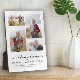 In Love Memory | Vier Fotos Beerdigung Beileid Fotoplatte